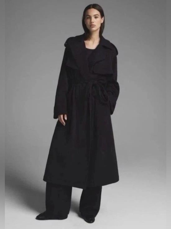 SKIMS Jackets & Blazers - 🔥SOLD🔥SKIMS Onyx Boyfriend Fleece Trench Coat Size Large NWT